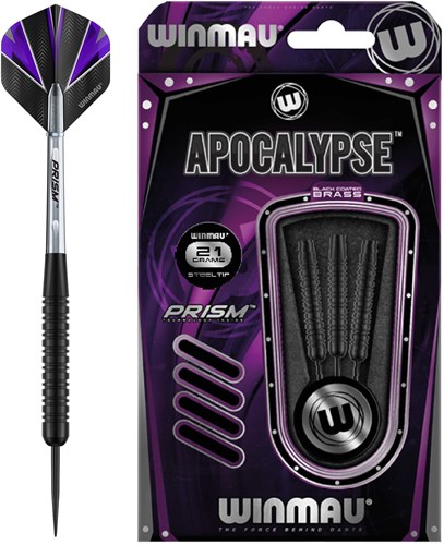 Winmau Darts Set 21 Gramm Messing Schwarz - Steeltip Profi Dartpfeile