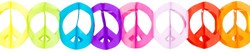Boland bunte Papiergirlande Peace 4 Meter Party Dekoration