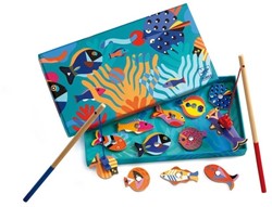 Djeco Magnetisches Angelspiel Fishing Graphic FSC Holzspielzeug