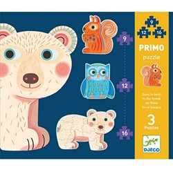 Djeco 37143A 37143 Evolution Puzzle im Wald, 3 Stück (1er Pack)
