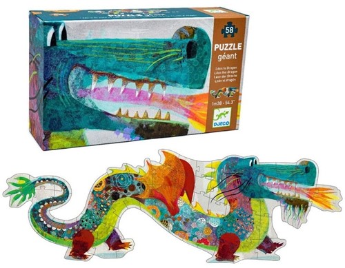 Djeco DJ07170 Djeco -Großes Puzzle „Leon der Drache“-2