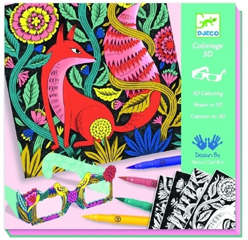 Djeco DJ08652 Filzstifte Fantasy Forest 3D