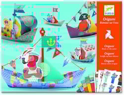 Djeco DJ08779 Kreativ Set Origami Floating Boats, Blau Grün