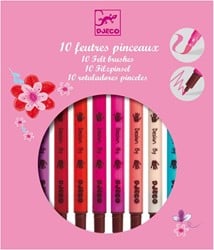 DJECO 10 felt brushes-girl - 19 x 16,5 x 1,5 cm