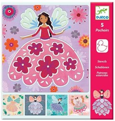 Djeco DJ08821 Plantillas Hadas (min. 2 u.) Formen und Farben