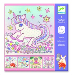 Djeco DJ08862 kleine Geschenk-Schablonen, elfenbeinfarben