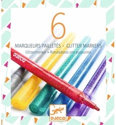 Djeco 8871 Glitzer Marker 6 Stück