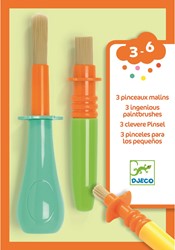 DJECO Farben für kleine 3 Pinsel (39007) mehrfarbig (1)