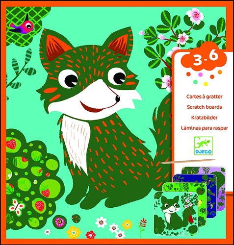Djeco 1 DJ09093 Geschenk für die Kleinen-Rubbelkarten, gemischt