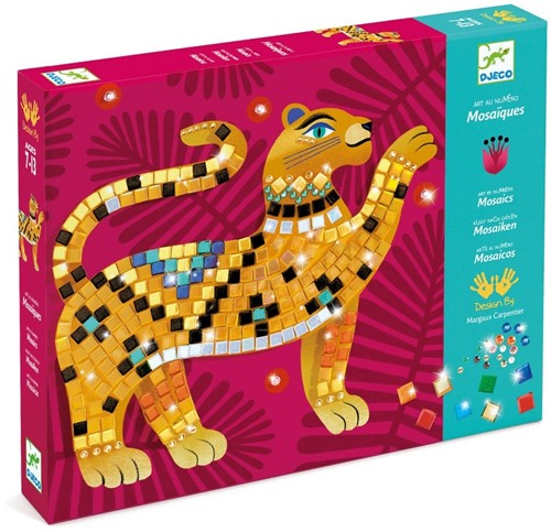 Djeco DJ09422 Djeco Kinderkunst Mosaik Glitzer: Im Herzen des Dschungels