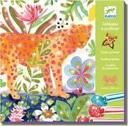 Djeco Malen mit Glitzer Tropico Bastelset Tiere Natur