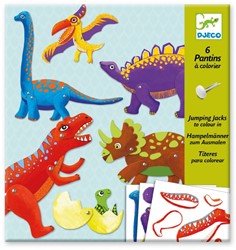 Djeco - Kreativ Set Dinos mit beweglichen Elementen