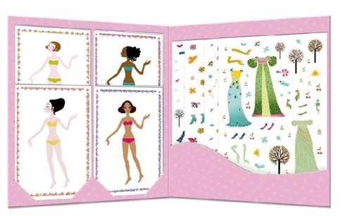 Djeco - Paper Dolls und Sticker Dresses Through the Season Papierpuppen-2
