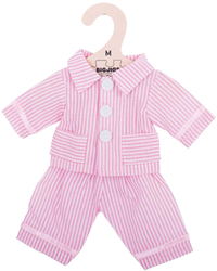 BigJigs Puppenpyjama rosa - medium - Nachtwäsche für Babypuppen
