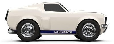 Baghera Spielzeugauto Ford Mustang weiß - klassisches Modellauto für Kinder-3