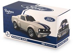 Baghera Spielzeugauto Ford Mustang weiß - klassisches Modellauto für Kinder