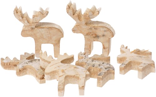 Eduplay Holzspielzeug Nature wood slices moose Set mit 6 Stück