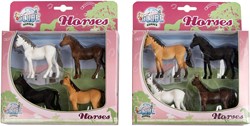Kids Globe Horses 4 Pferde 1:32 2ass