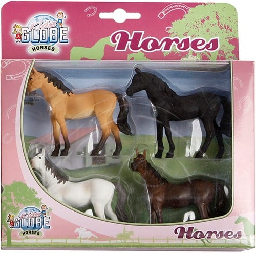 Kids Globe Horses 4 Pferde 1:32 2ass-2
