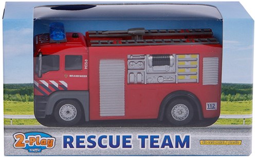 Feuerwehr Spielzeugauto Die-Cast Pull-Back mit Licht und Sound - 2-Play