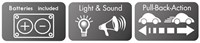 Feuerwehr Spielzeugauto Die-Cast Pull-Back mit Licht und Sound - 2-Play-3
