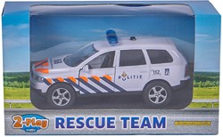 2-Play Polizei Die-cast Pull Back Auto mit Licht und Sound 11 cm