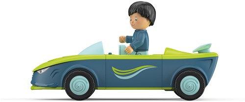 Toddys Spielzeugauto Dave Divey mit Licht und Sound - inklusive beweglicher Figur und Schwungradmotor