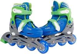 Inline Skates blau verstellbar Kinder Inlineskates Größe 30-33 Hardboot