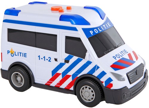 Spielzeug Polizeiauto Tankwagen free wheel Licht Sound 14cm weiß-2