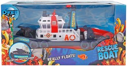 Feuerwehrboot Spielzeug Rettungsboot mit Spritzfunktion 23,5cm Wasserspaß
