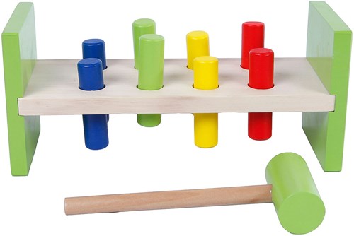 Holz Hammerbank Spielzeug - pädagogisches Holzspielzeug für Kleinkinder-2