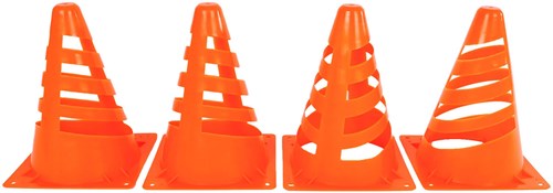 Pylonen orange Kunststoff Set - 4 Stück - Fußball Outdoor Spiele-2