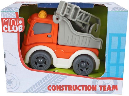 Baufahrzeug Spielzeug Mini Club free wheel Kunststoff 8cm mehrfarbig