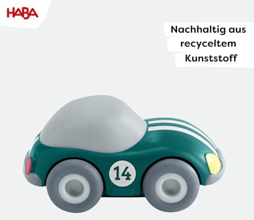 Haba Rennauto - Grünes Spielzeugauto aus recyceltem Kunststoff für Kinder-3