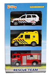 2-Play Die-cast Hulpdienst Voertuigen NL met Licht en Geluid