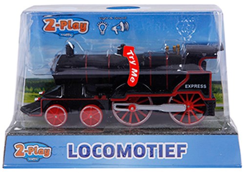 Die-cast Lokomotive Spielzeug mit Licht und Sound, 14cm, Pull-back Zug