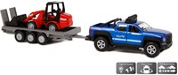 Geländewagen Spielzeug mit Anhänger und Bagger Licht Sound 30cm-3