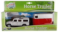 Kids Globe Die-cast Land Rover met Paardentrailer 1:32