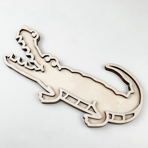 FiQ houten vulvorm Krokodil - 9×20 cm