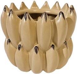 Blumentopf Bananen Dekoration Gelb Kunststoff 12x12x9,5cm modern