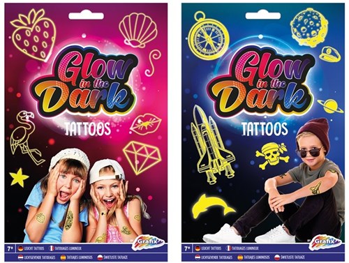 Creative Craft Group Glow in the Dark Tattoos - Blau - Kinderspielzeug