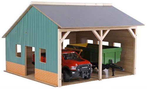 Kids Globe Loods Voor 2 Tractoren, 1:16