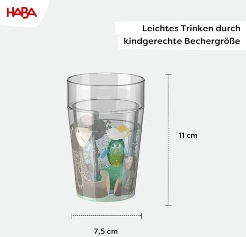 Haba Glitzerbecher Wald - Kinderbecher mit Tieren und Glitzereffekt 250ml-2