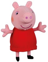 Chillfactor Peppa Pig Plüschfigur sprechende Puppe rotes Kleid 20cm Spielzeug-3