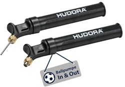 Hudora Ballpumpe schwarz - kompakte Handpumpe für Sportbälle