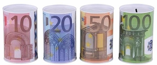 Spaarpot met eurobiljet