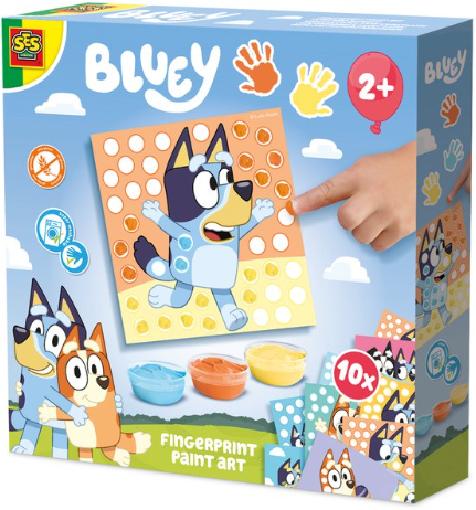 Ses Bluey Fingerfarben Kunstwerk Set für Kinder kreatives Spielen