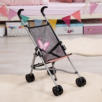 Bayer Chic 2000 Puppenbuggy grau - stabiler Kinderwagen für Puppen-2