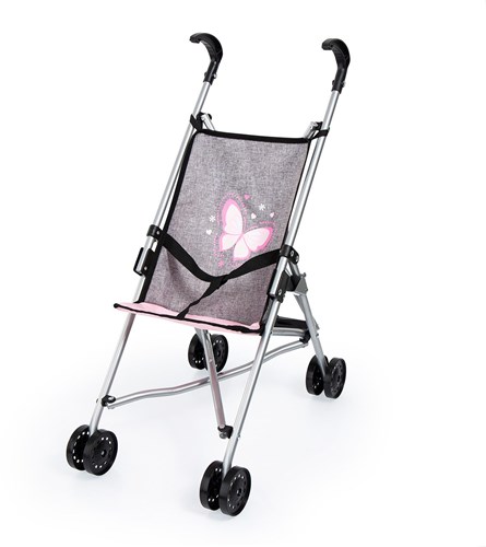 Bayer Chic 2000 Puppenbuggy grau - stabiler Kinderwagen für Puppen
