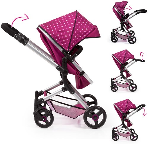 Bayer Chic 2000 Puppenwagen Neo Vario lila Fee mit Tasche-2